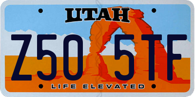UT license plate Z505TF