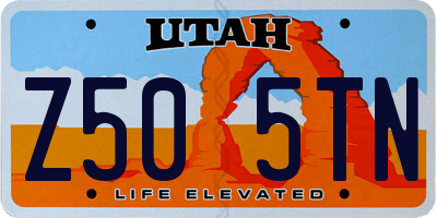 UT license plate Z505TN
