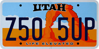 UT license plate Z505UP