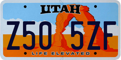 UT license plate Z505ZF