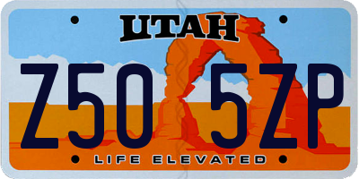 UT license plate Z505ZP