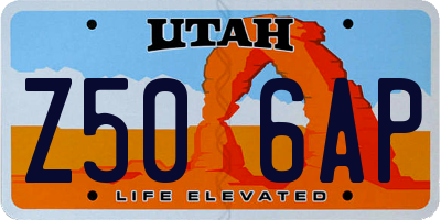 UT license plate Z506AP