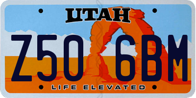 UT license plate Z506BM