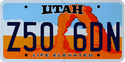 UT license plate Z506DN