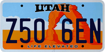 UT license plate Z506EN