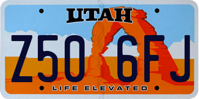 UT license plate Z506FJ