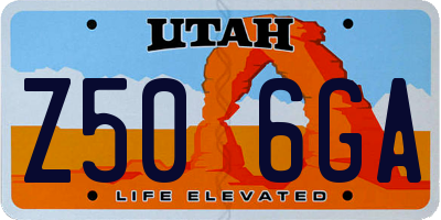 UT license plate Z506GA