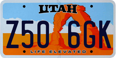 UT license plate Z506GK