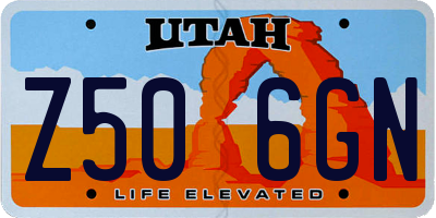 UT license plate Z506GN