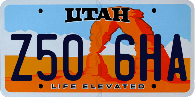 UT license plate Z506HA