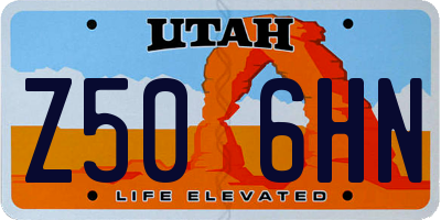 UT license plate Z506HN