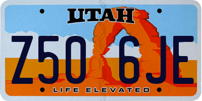 UT license plate Z506JE