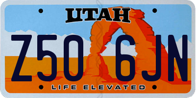 UT license plate Z506JN