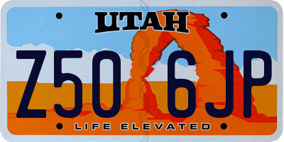 UT license plate Z506JP
