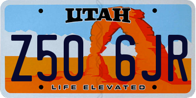 UT license plate Z506JR