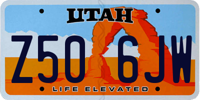 UT license plate Z506JW