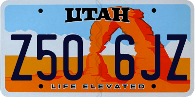 UT license plate Z506JZ