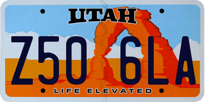 UT license plate Z506LA
