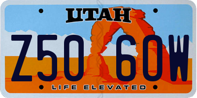 UT license plate Z506OW