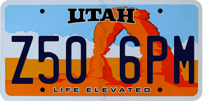 UT license plate Z506PM