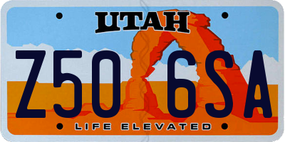 UT license plate Z506SA