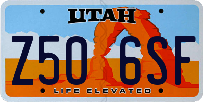 UT license plate Z506SF