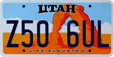 UT license plate Z506UL
