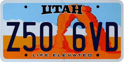 UT license plate Z506VD