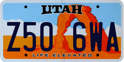UT license plate Z506WA