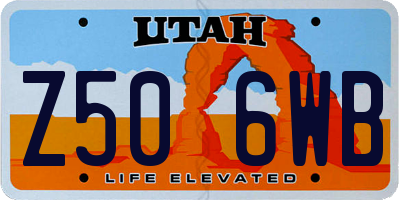 UT license plate Z506WB