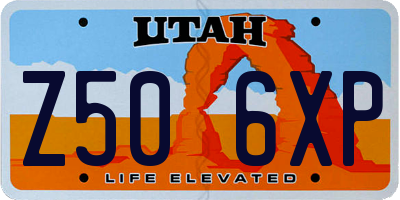 UT license plate Z506XP