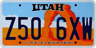 UT license plate Z506XW