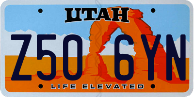 UT license plate Z506YN