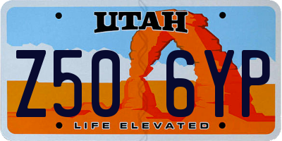 UT license plate Z506YP