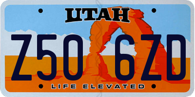 UT license plate Z506ZD