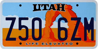 UT license plate Z506ZM
