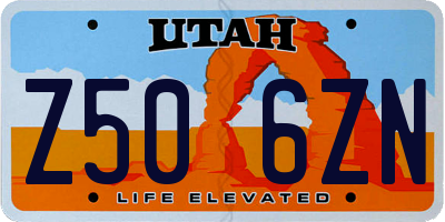 UT license plate Z506ZN
