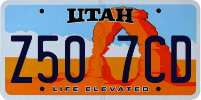 UT license plate Z507CD