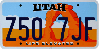 UT license plate Z507JF