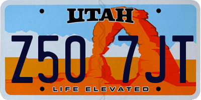 UT license plate Z507JT