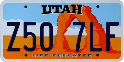UT license plate Z507LF