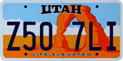 UT license plate Z507LI