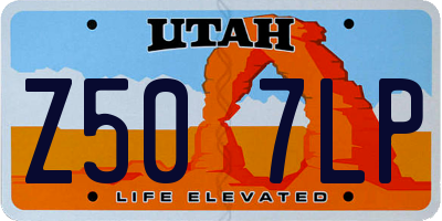UT license plate Z507LP