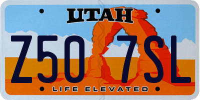 UT license plate Z507SL