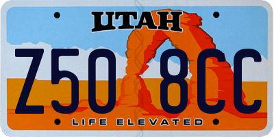 UT license plate Z508CC