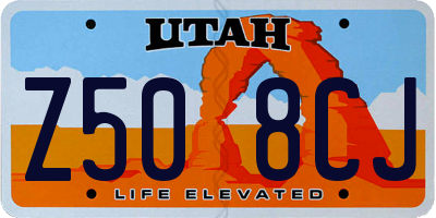 UT license plate Z508CJ