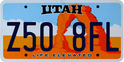UT license plate Z508FL