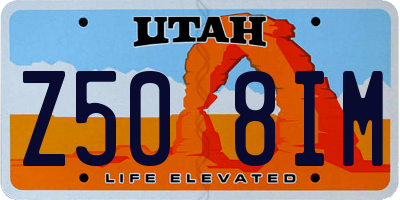 UT license plate Z508IM