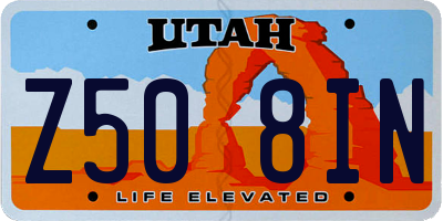 UT license plate Z508IN