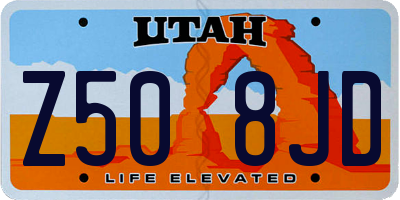 UT license plate Z508JD